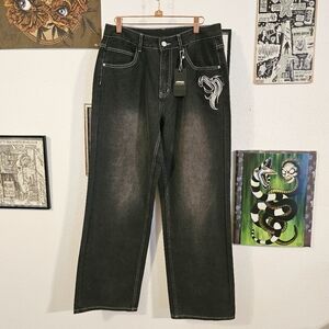 Black Wide Legged Jeans